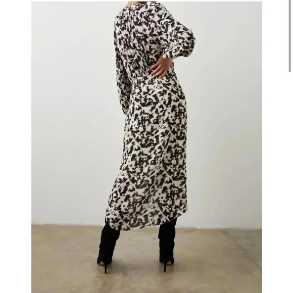 NWT Rails Tyra Midi Dress Blurred Cheetah Print size XS - Picture 14 of 14